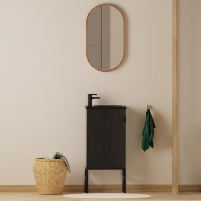 Lave-mains sur pieds + robinet + miroir STUDIO MOB IN