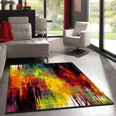 Tapis entrée tissé motif géométrique LYN8 BELO 1 UN AMOUR DE TAPIS