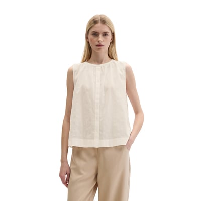 Blouse sans manches regular en voile de coton avec une fine broderie ajourée MARC O'POLO