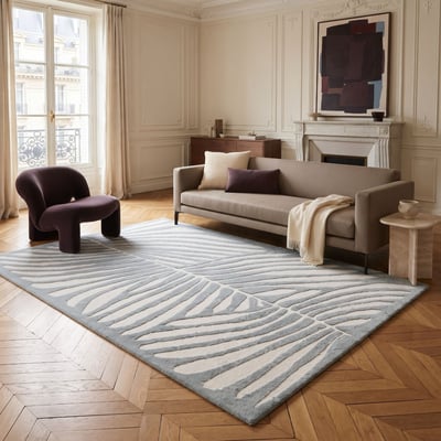 Tapis à relief doux moderne  DESIGN LEAVES THE DECO FACTORY