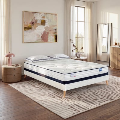 Matelas 180x200 Hybride, ferme H27 + couette - INEDIT SIMMONS