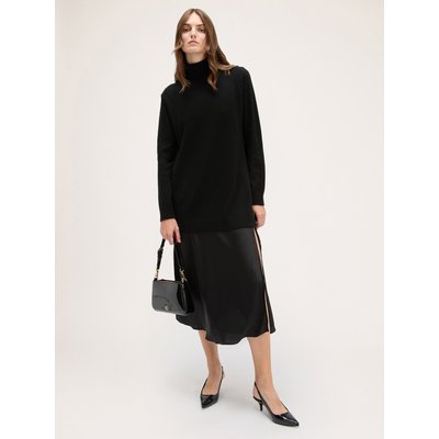Robe en tricot de laine mélangée avec sous-robe en satin MOTIVI