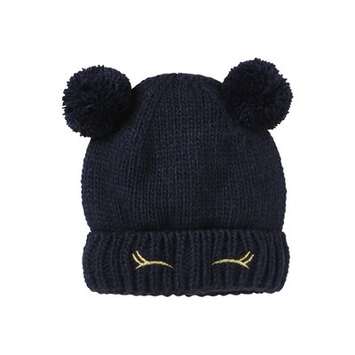 Bonnet smile avec pompons et yeux brodés VERTBAUDET