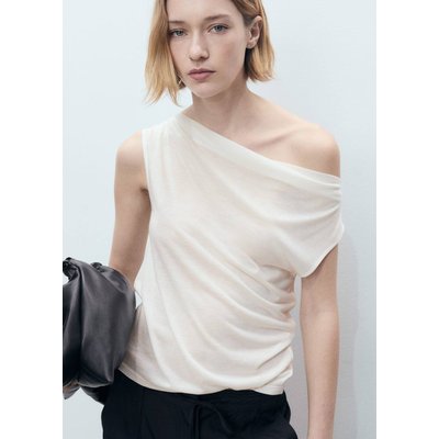 Haut lyocell col bénitier MANGO