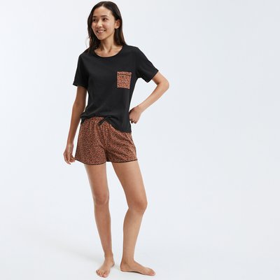 Cotton Short Pyjamas in Animal Print LA REDOUTE COLLECTIONS