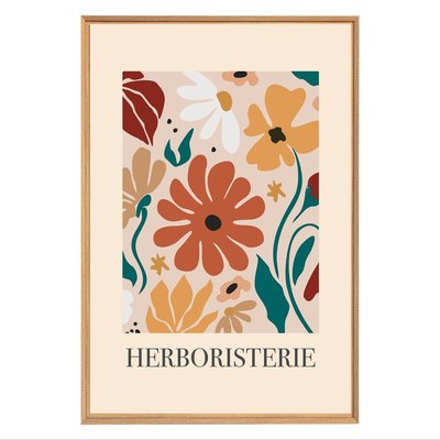 Tableau mural encadré illustration herboristerie 65x97 cm CEANOTHE