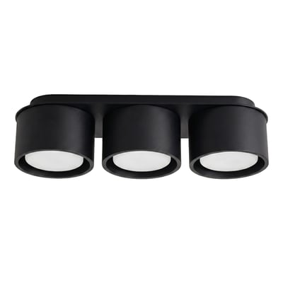 Plafonnier Aluminium Noir Gx53 3 MODO EDEN