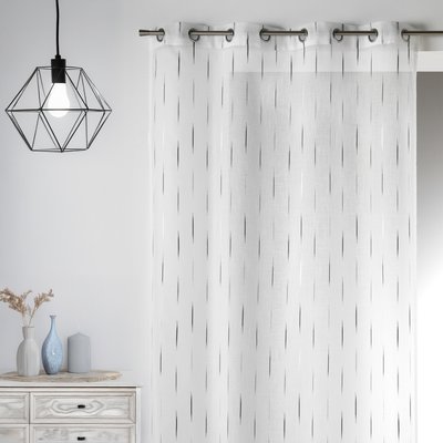 Voilage en Etamine Jacquard "Traits Fins" HOME MAISON