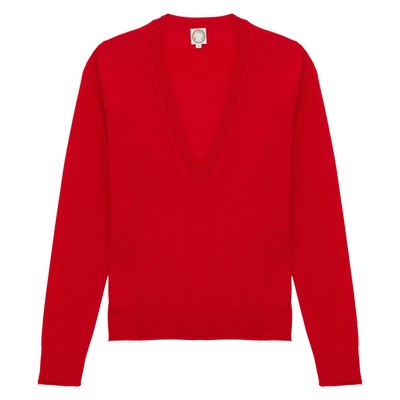 Pull Morcant en coton rouge INES DE LA FRESSANGE PARIS