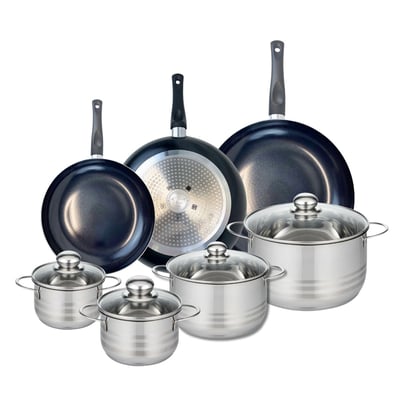 3 poêles 24/28/32cm + 4 faitouts 14/16/20/24cm PRIMA BRILLANT ELO
