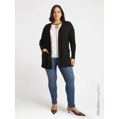 Cardigan long avec boutons au bas des manches FIORELLA RUBINO
