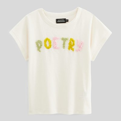 T-shirt manches courtes brodé froufrou MONOPRIX
