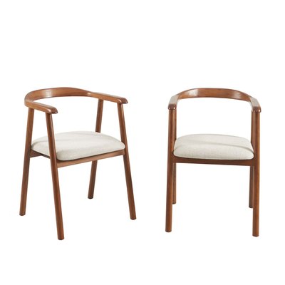 Lot de 2 chaises en chêne et tissu LORENZ SORELH