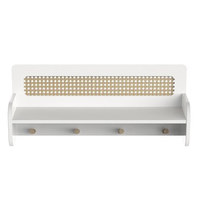 Etagère murale avec 4 patères L68 cm - OCHNA CALICOSY