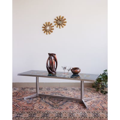Table basse en céramique Léonie N°1039 - Bon état DEBONGOUT