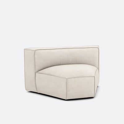Elément d'angle ouvert pour canapé modulable, velours côtelé fines côtes, SEVEN LA REDOUTE INTERIEURS
