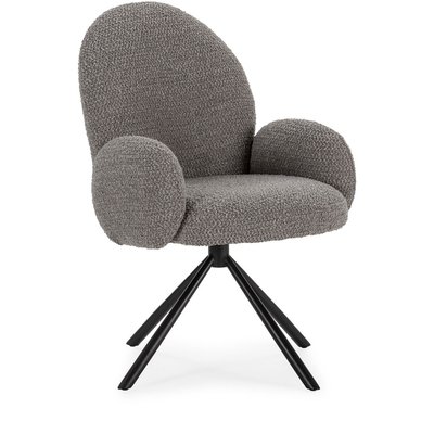Chaise de bureau en tissu bouclette et métal- DOURO DRAWER