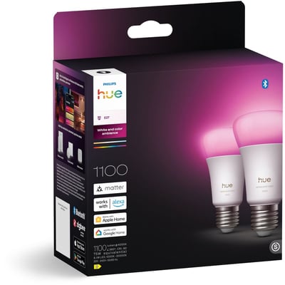 Ampoule LED connectée E27 White&Color Ambiance pack de 2 PHILIPS HUE