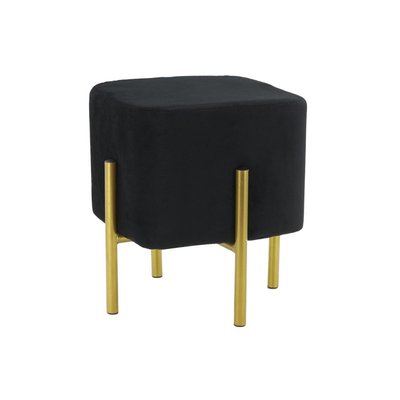 Tabouret carré pied doré Gatsby AUBRY GASPARD