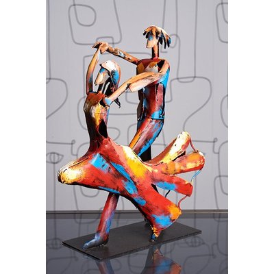 Statuette en métal peint danseurs PIER IMPORT
