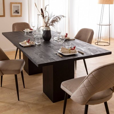 Table à manger en bois en manguier noir  VIVIEN MADE IN MEUBLES 