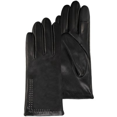 Gants en cuir d'agneau pleine fleur, doublés soie, tendance et modernes ISOTONER