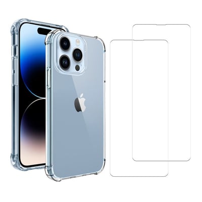 Coque iPhone 14 Pro Max antichoc + 2 vitres EVETANE