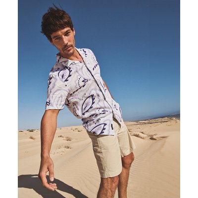 Chemise imprimée en lin à col ouvert SUPERDRY