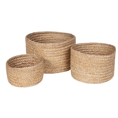 Set de 3 paniers de rangement ABHA NATTIOT