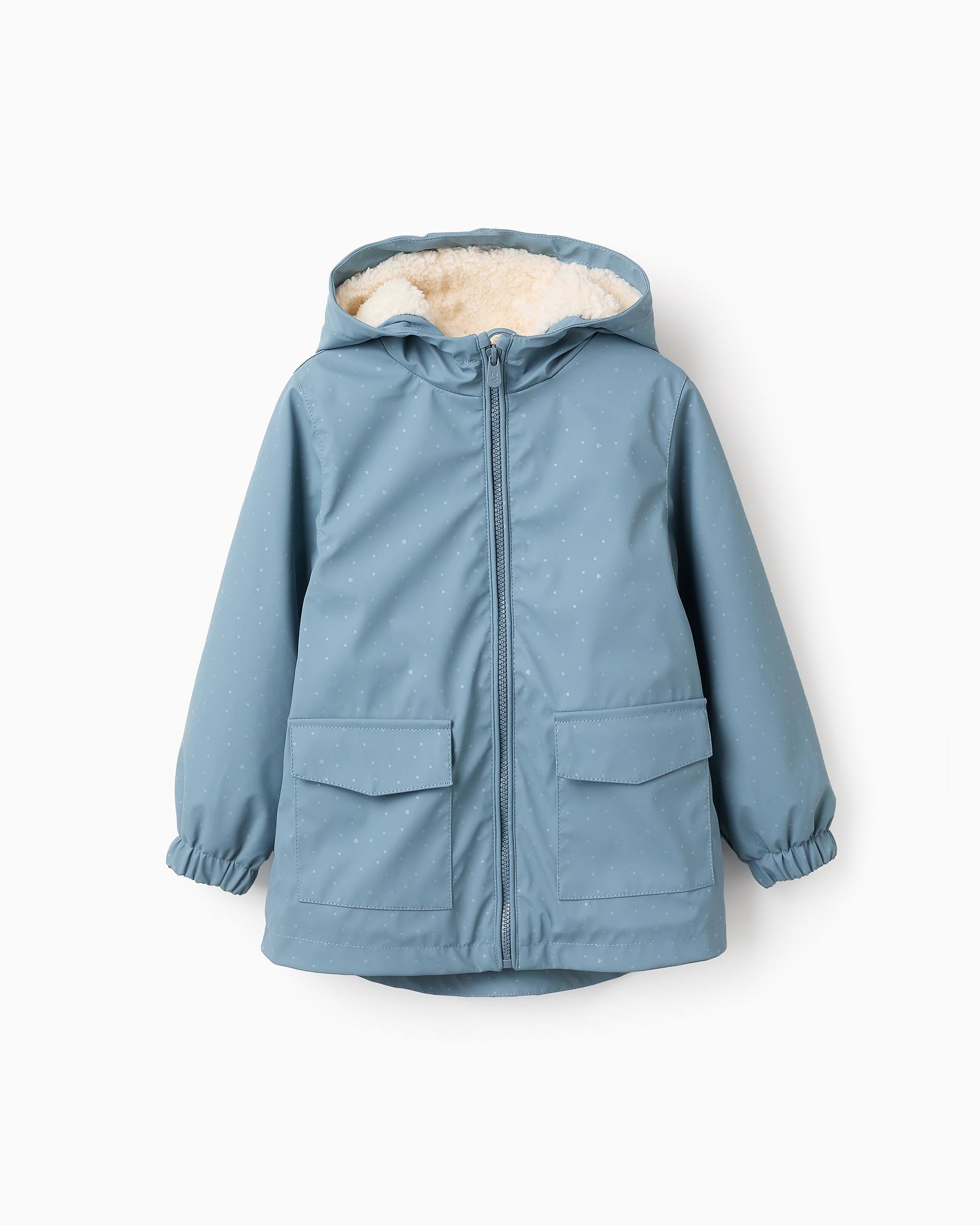 Manteau Caoutchouc, capuche, doublure sherpa, long, matelassé, capuche, doublure sherpa NOVEAUX NATURE ZIPPY