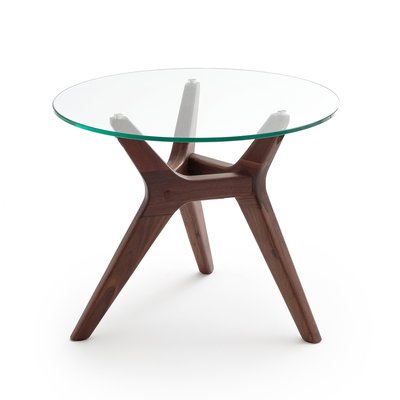 Mesa de centro de nogal ø50 cm, Maricielo AM.PM