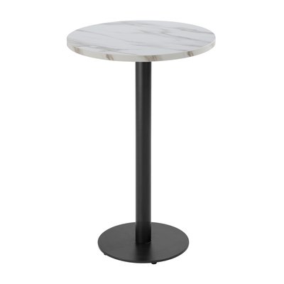 Table haute ronde Ø60 cm en aggloméré avec revêtement mélaminé, RIVOLI OVIALA