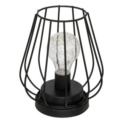 Lampe en métal noir "Madi" H18cm ATMOSPHERA