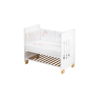Lit Bébé Star Nature  and  Parure de lit 2 Pcs. elefant Rose INTERBABY
