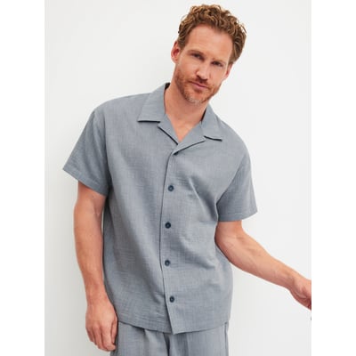 Chemise courte avec boutonnage manches courtes Coton RMX SLEEP JOURNEY CALIDA