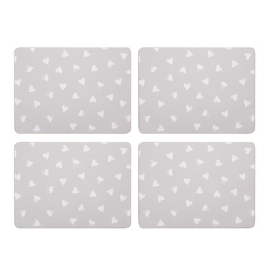 8-Piece Watercolour Hearts Placemats & Coasters Set SO'HOME