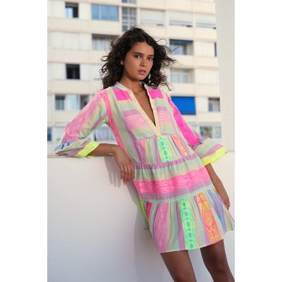Robe en coton multicolore, Ibiza LILI SIDONIO