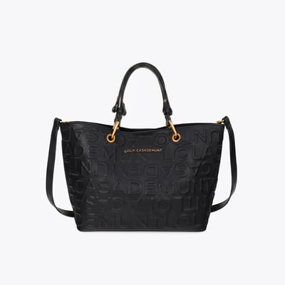 Cabas à logo embossé en simili cuir LOLA CASADEMUNT
