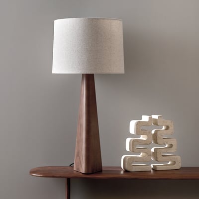 Nestwood Lamp in Walnut-Stained Oak and Linen AM.PM