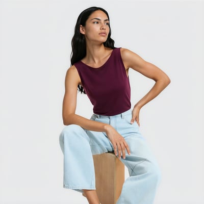 Boat Neck Vest Top LA REDOUTE COLLECTIONS