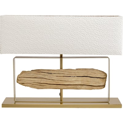 Lampe en bois flotté et coton bouclé, NATURE KARE DESIGN