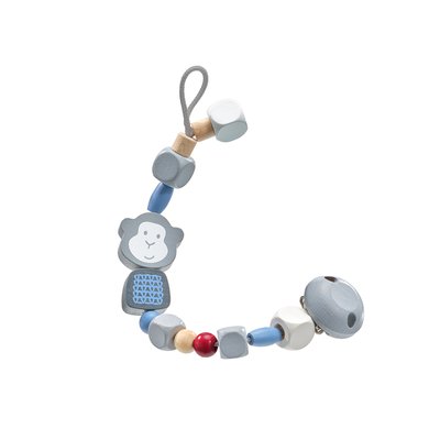 Attache-tétine Singe bleu SELECTA