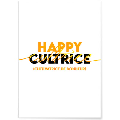Affiche Happy cultrice L'AFFICHERIE