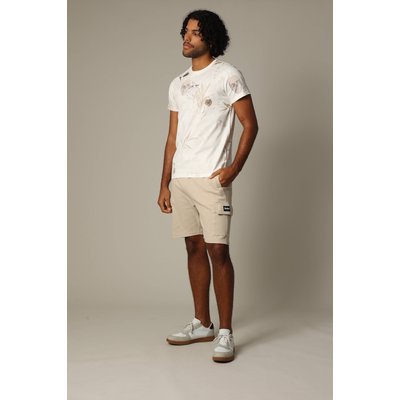 T-shirt en coton à manches courtes avec application printée et motif floral BOTANICAL DEELUXE