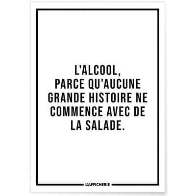 Affiche 'L'alcool...' L'AFFICHERIE