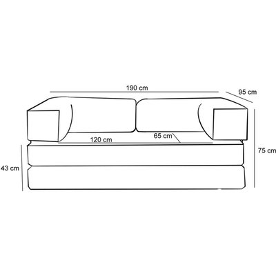Canapé chauffeuse 3 places en chenille Comfort HANAH HOME