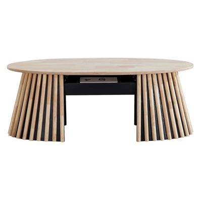Table basse ovale relevable en bois - LANDIA MATHI DESIGN