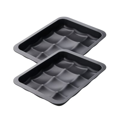 Lot de 2 moules à gâteaux 36/27/5 cm Black metallic Black ZENKER
