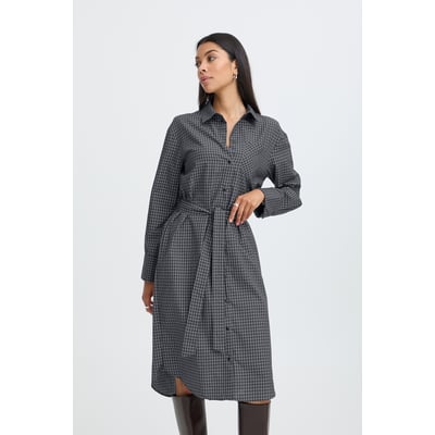 Robe chemise doupe droite, manches longues B.YOUNG