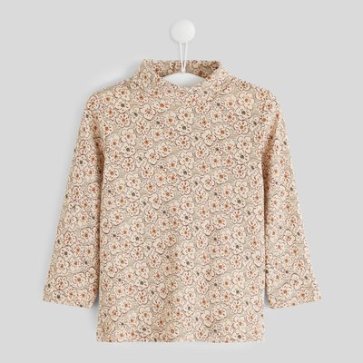 T-shirt manches longues col roulé imprimé en coton BIO BOUT'CHOU